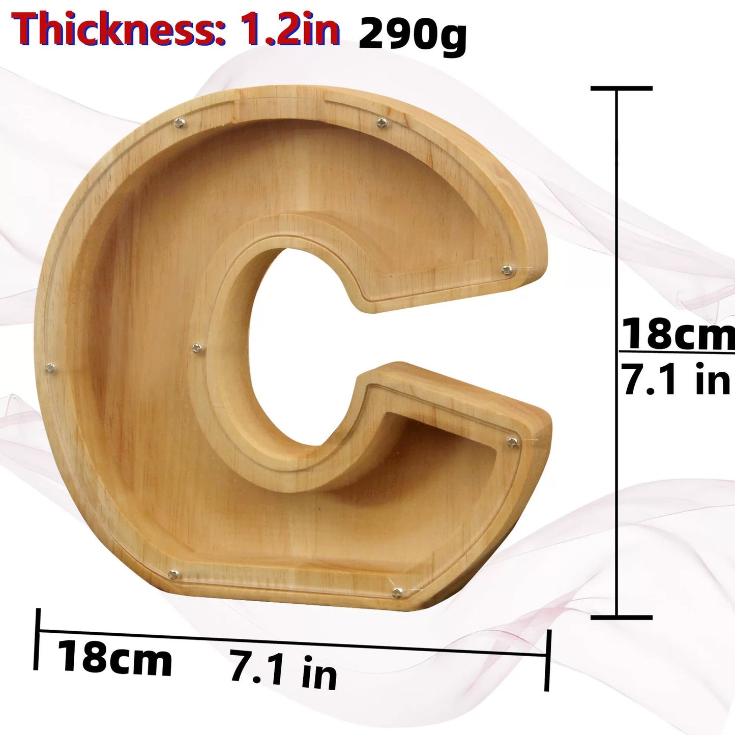 選べるアルファベットフォトフレーム - 手作りフラワー付き