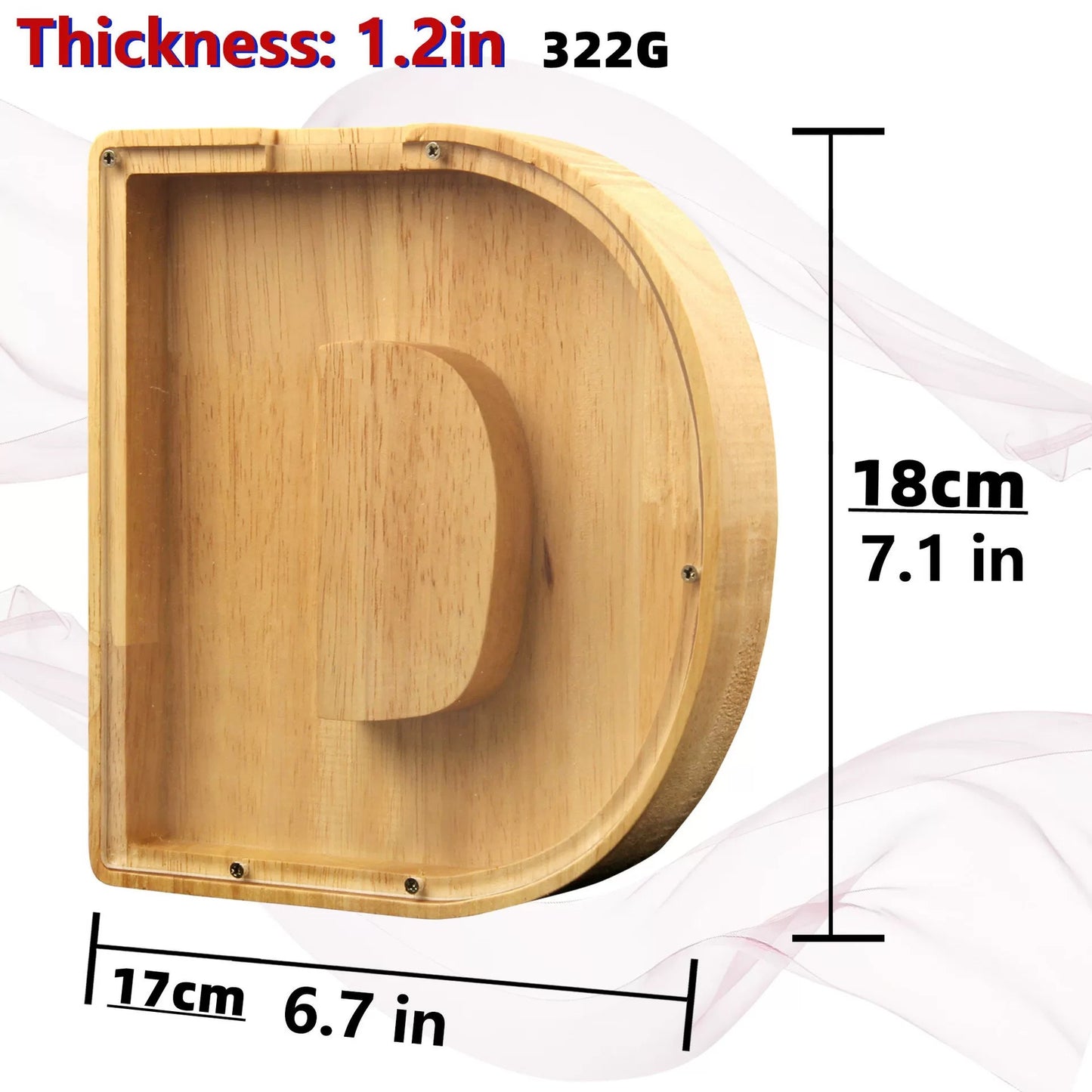 選べるアルファベットフォトフレーム - 手作りフラワー付き