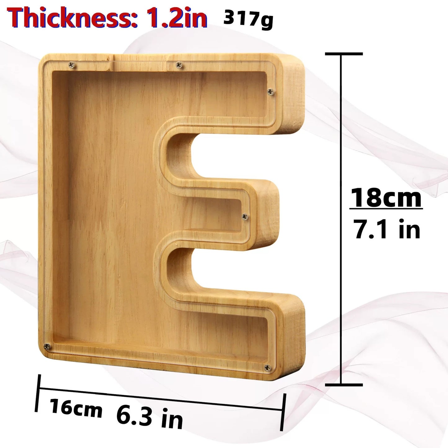 選べるアルファベットフォトフレーム - 手作りフラワー付き