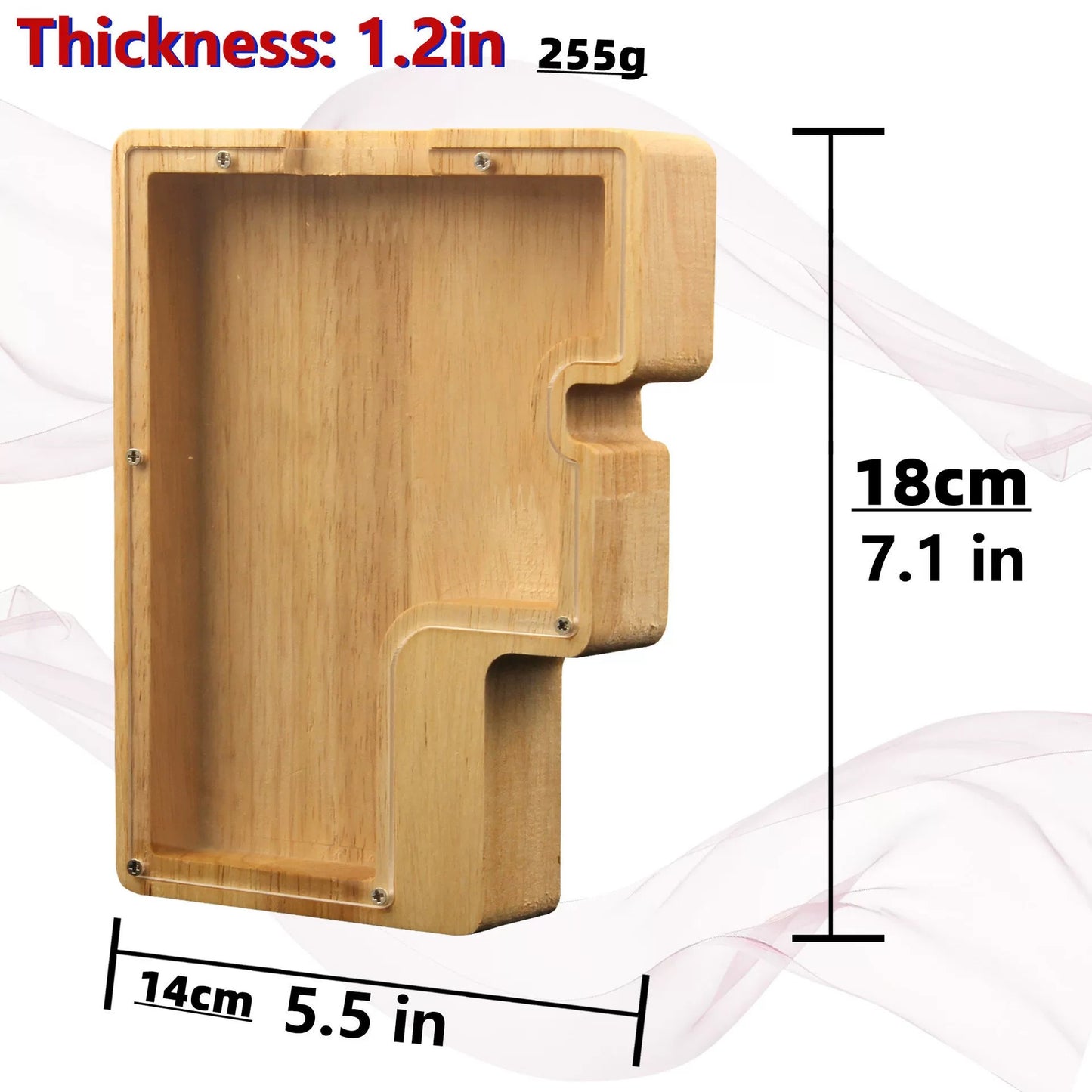 選べるアルファベットフォトフレーム - 手作りフラワー付き