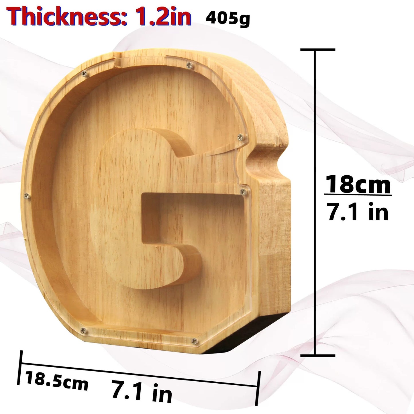 選べるアルファベットフォトフレーム - 手作りフラワー付き