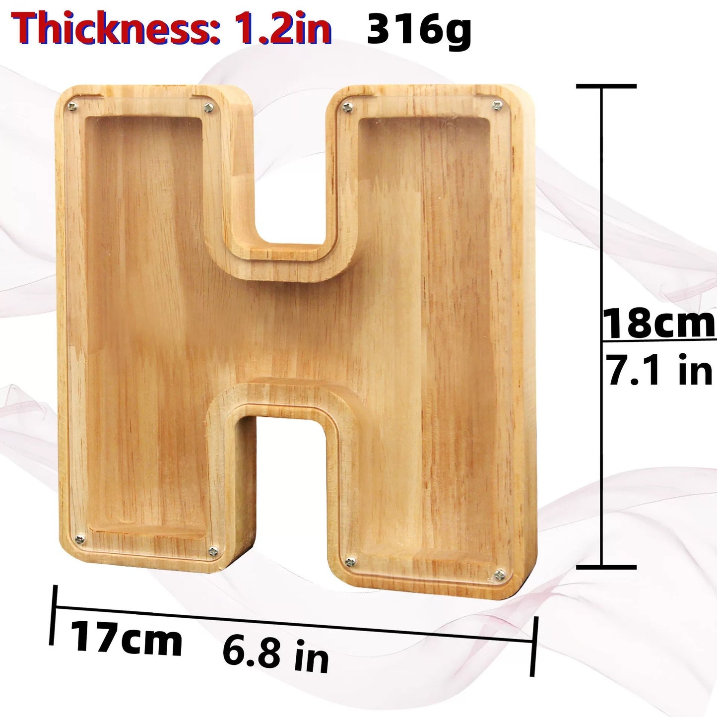 選べるアルファベットフォトフレーム - 手作りフラワー付き