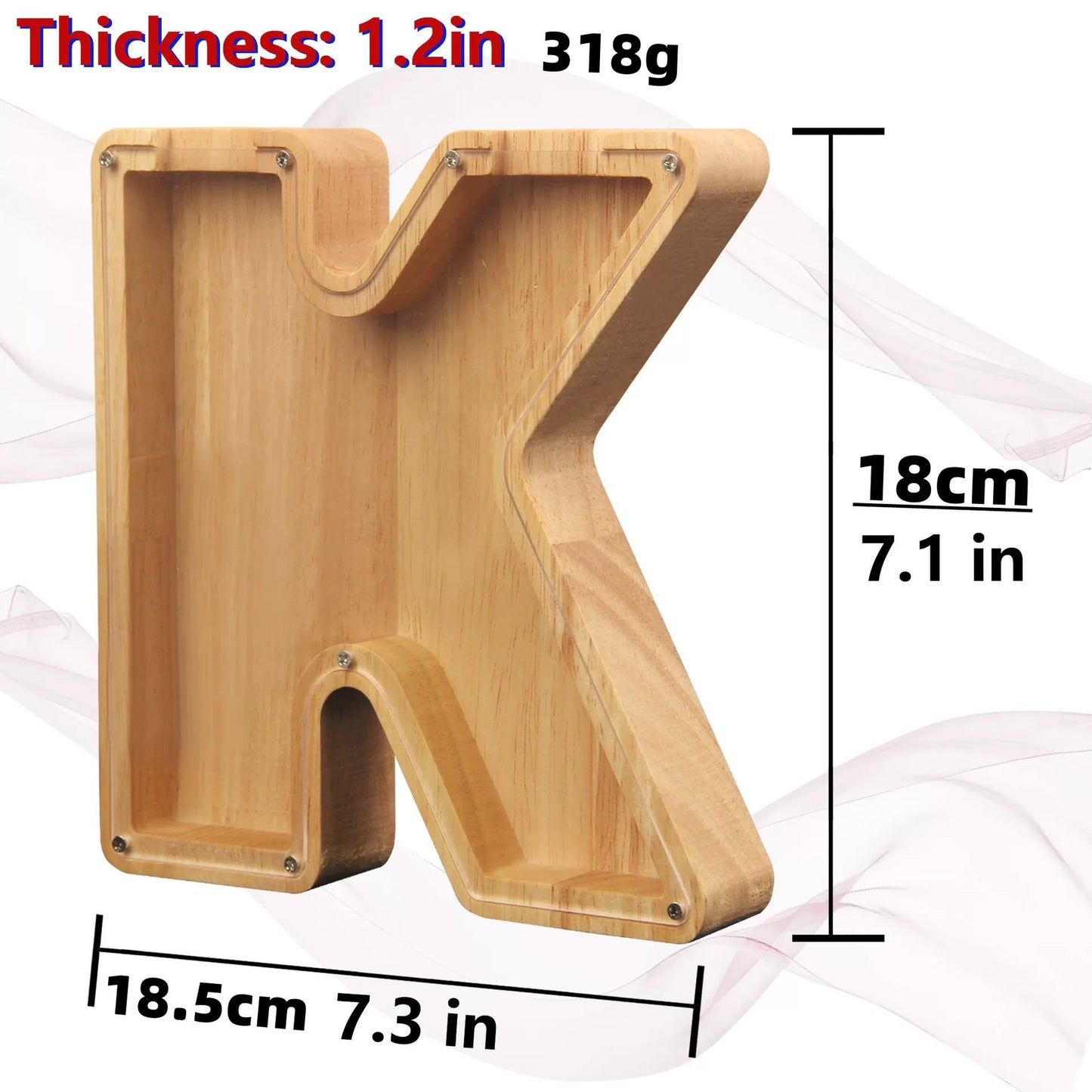 選べるアルファベットフォトフレーム - 手作りフラワー付き