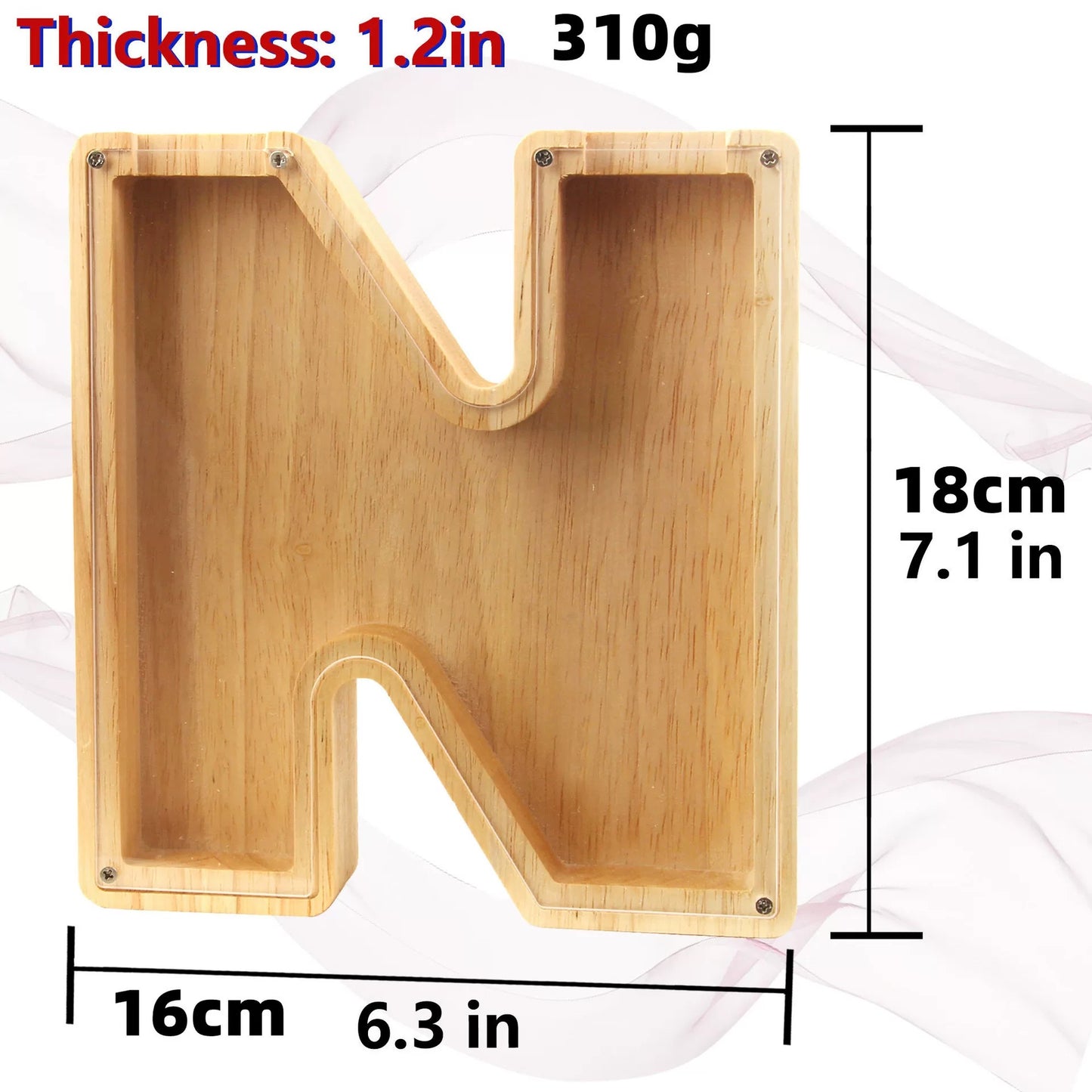選べるアルファベットフォトフレーム - 手作りフラワー付き