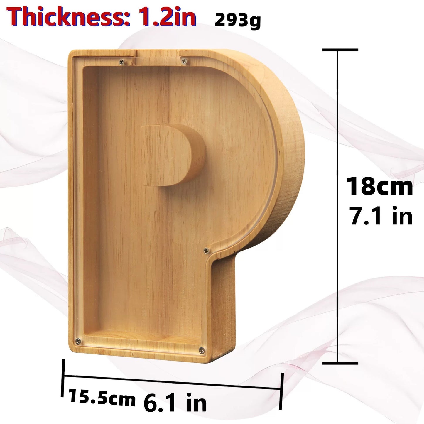 選べるアルファベットフォトフレーム - 手作りフラワー付き