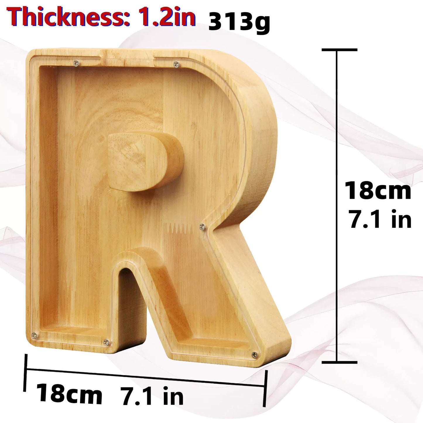選べるアルファベットフォトフレーム - 手作りフラワー付き