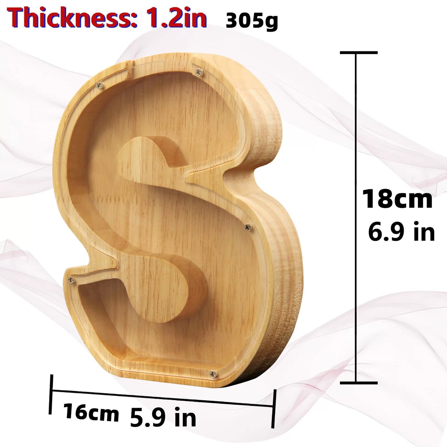 選べるアルファベットフォトフレーム - 手作りフラワー付き