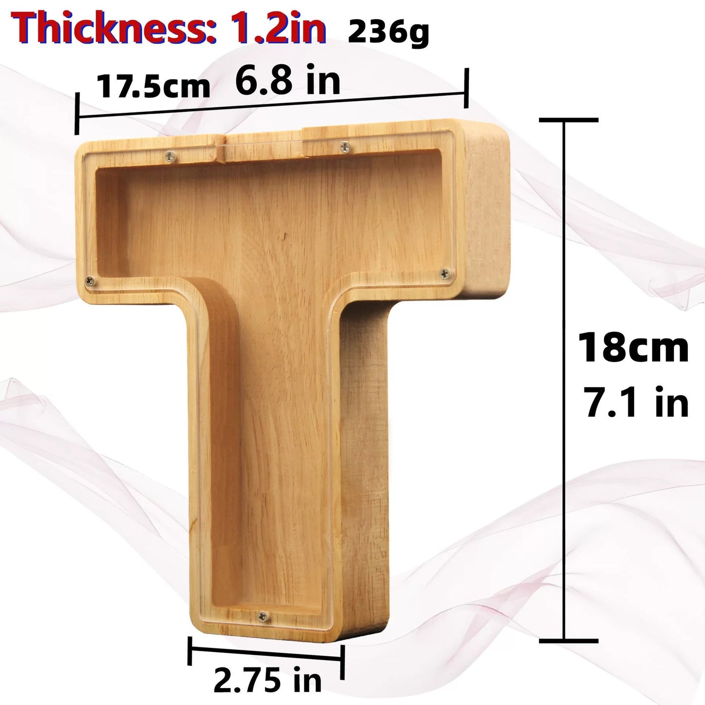 選べるアルファベットフォトフレーム - 手作りフラワー付き