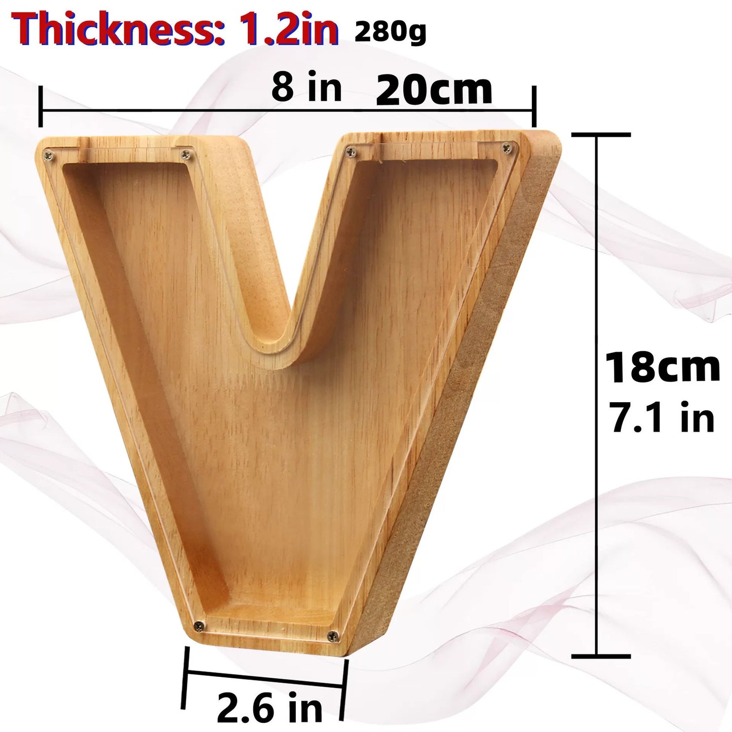 選べるアルファベットフォトフレーム - 手作りフラワー付き