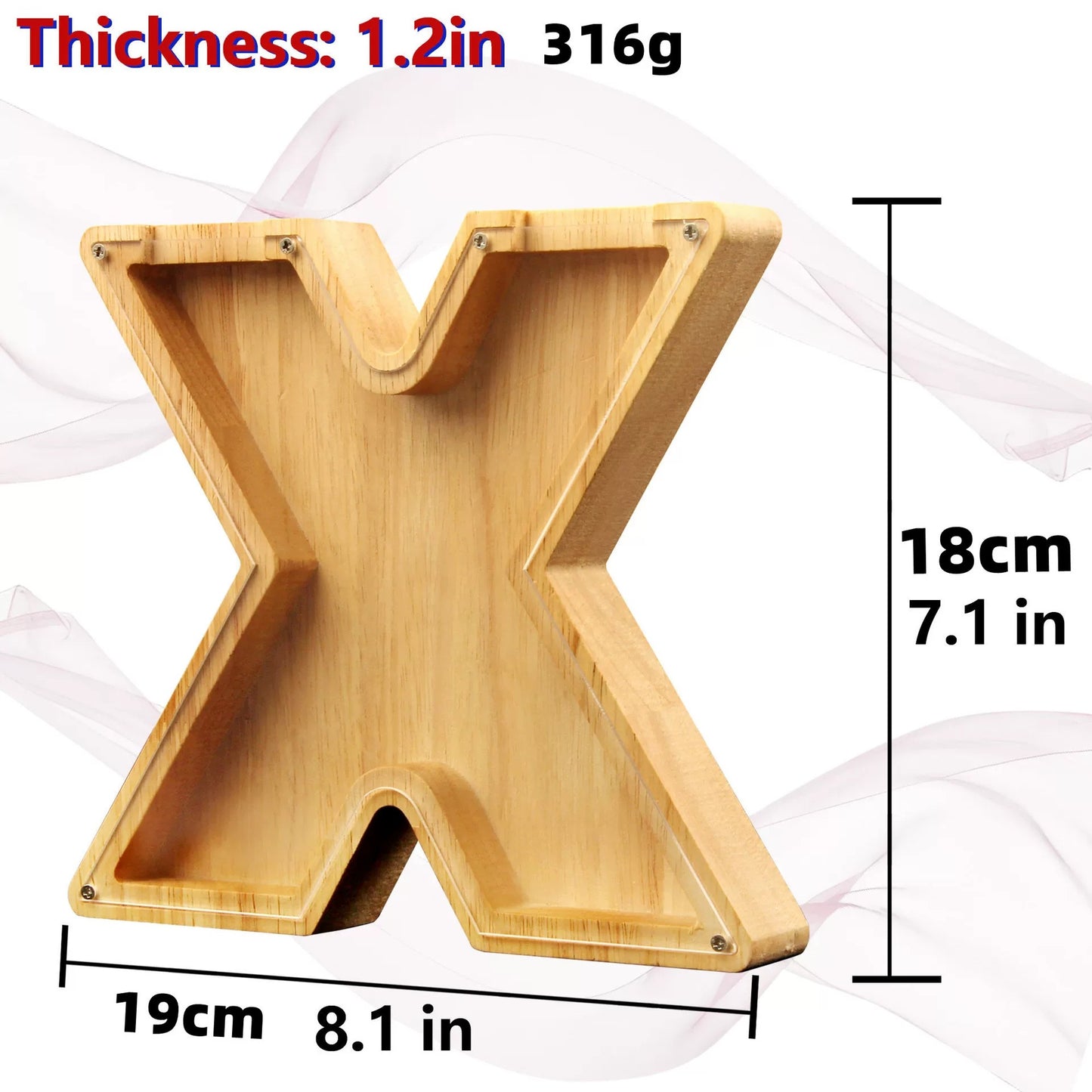 選べるアルファベットフォトフレーム - 手作りフラワー付き