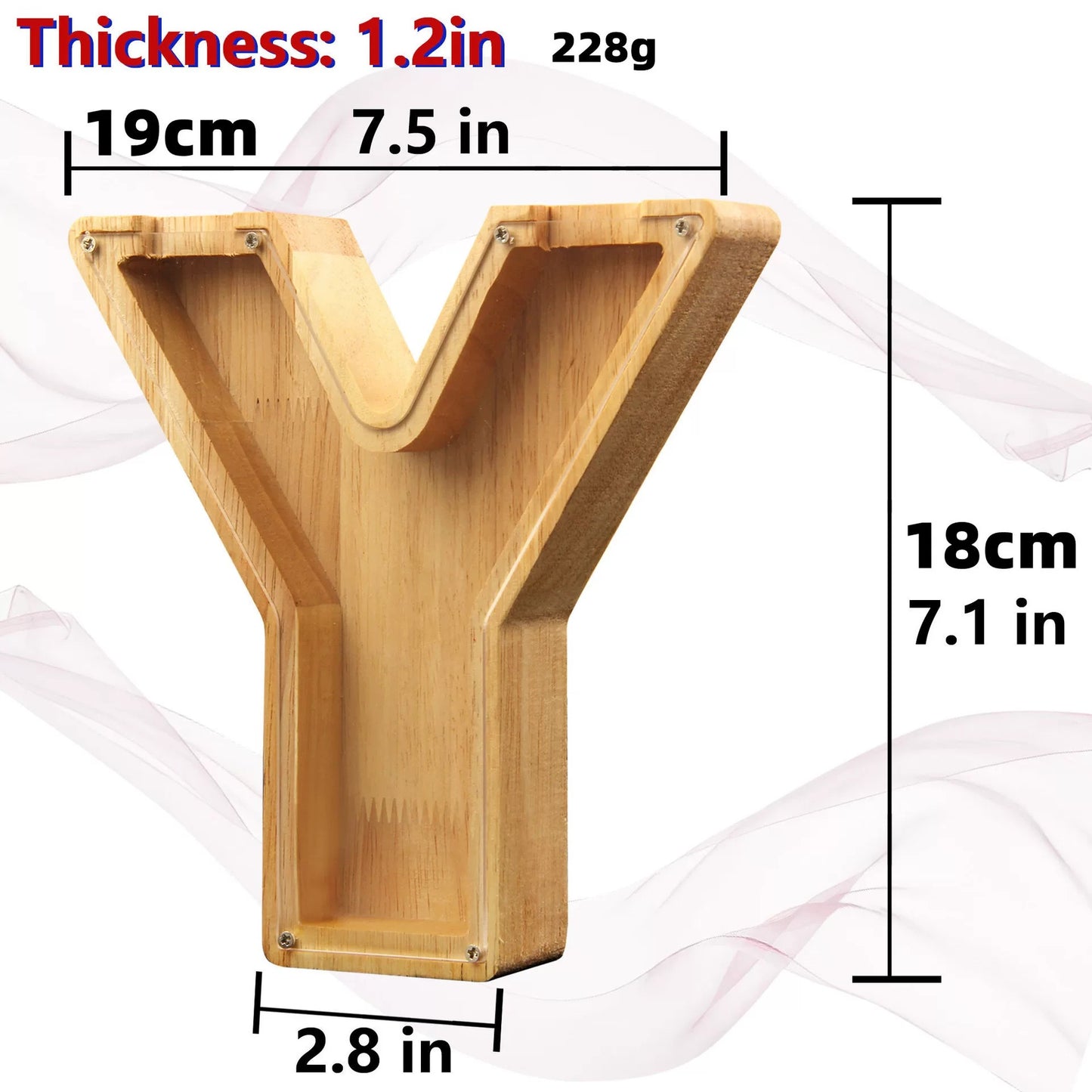 選べるアルファベットフォトフレーム - 手作りフラワー付き