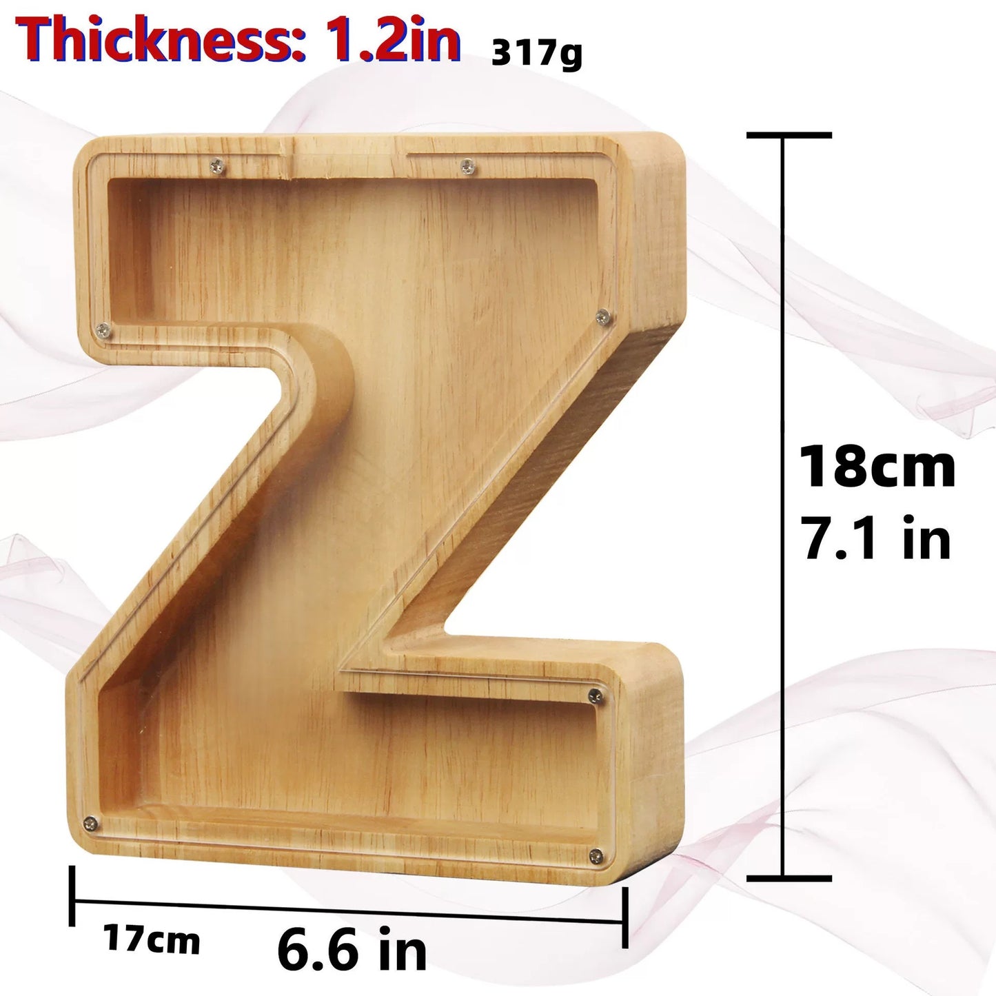 選べるアルファベットフォトフレーム - 手作りフラワー付き