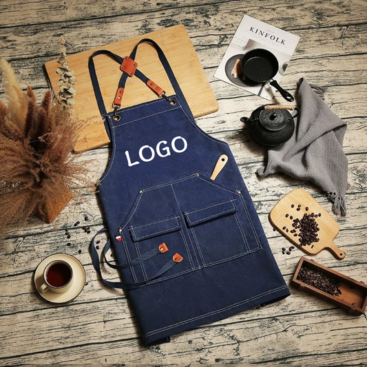 ロゴ入り エプロン　開店祝い プレゼント キッチン 開店祝い 雑貨 おもしろ 誕生日 母の日 父の日